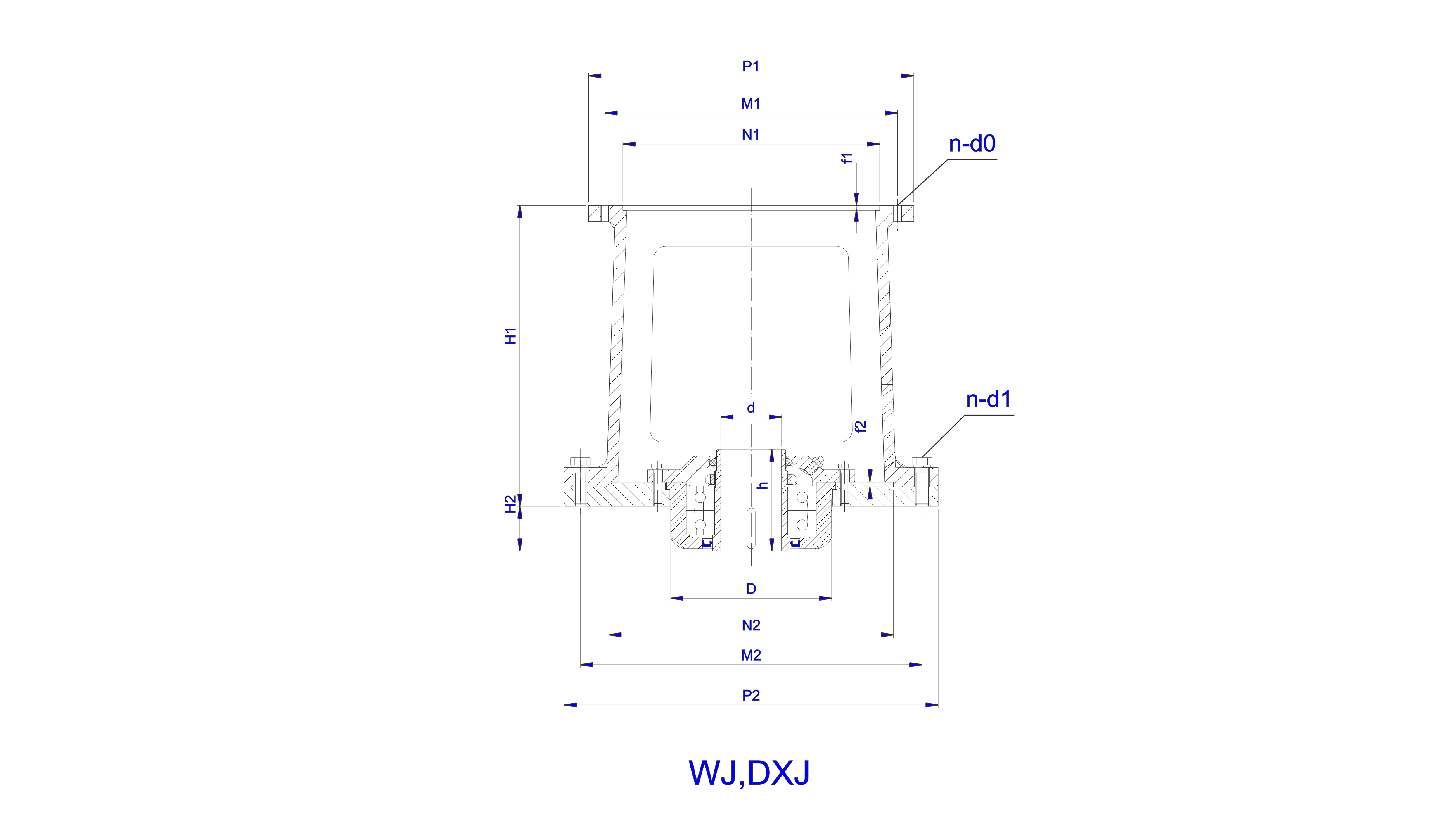   DXJ,WJ高抗振搅拌机机架设计图